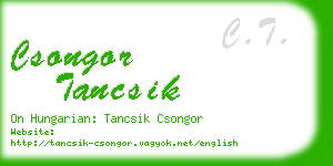 csongor tancsik business card